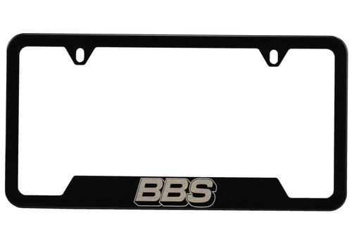 BBS License Frame - Stainless Steel - Black
