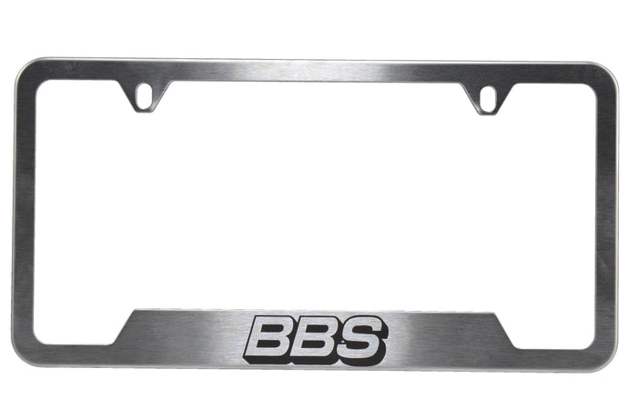 BBS License Frame - Brushed Stainless